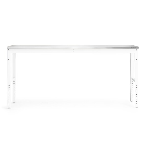 Newage Products Pro Series 84" Workbench with Stainless Steel Top, White 55219 - main